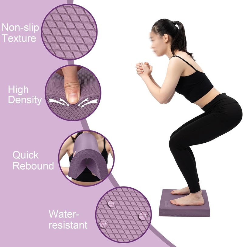 StrongTek Professional Foam Exercise Balance Pad - 15.8" x 13" x 2", High-Density TPE Foam Knee Pad, Non-Slip & Water-Resistant, for Balance Training, Physical Therapy, Yoga, and More - Image 3